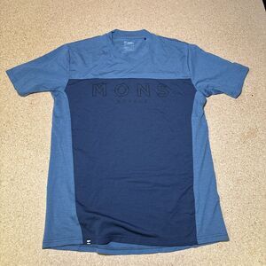 Mons Royale Redwood Enduro VT Jersey - Men's XL Blue Slate Midnight Merino I3